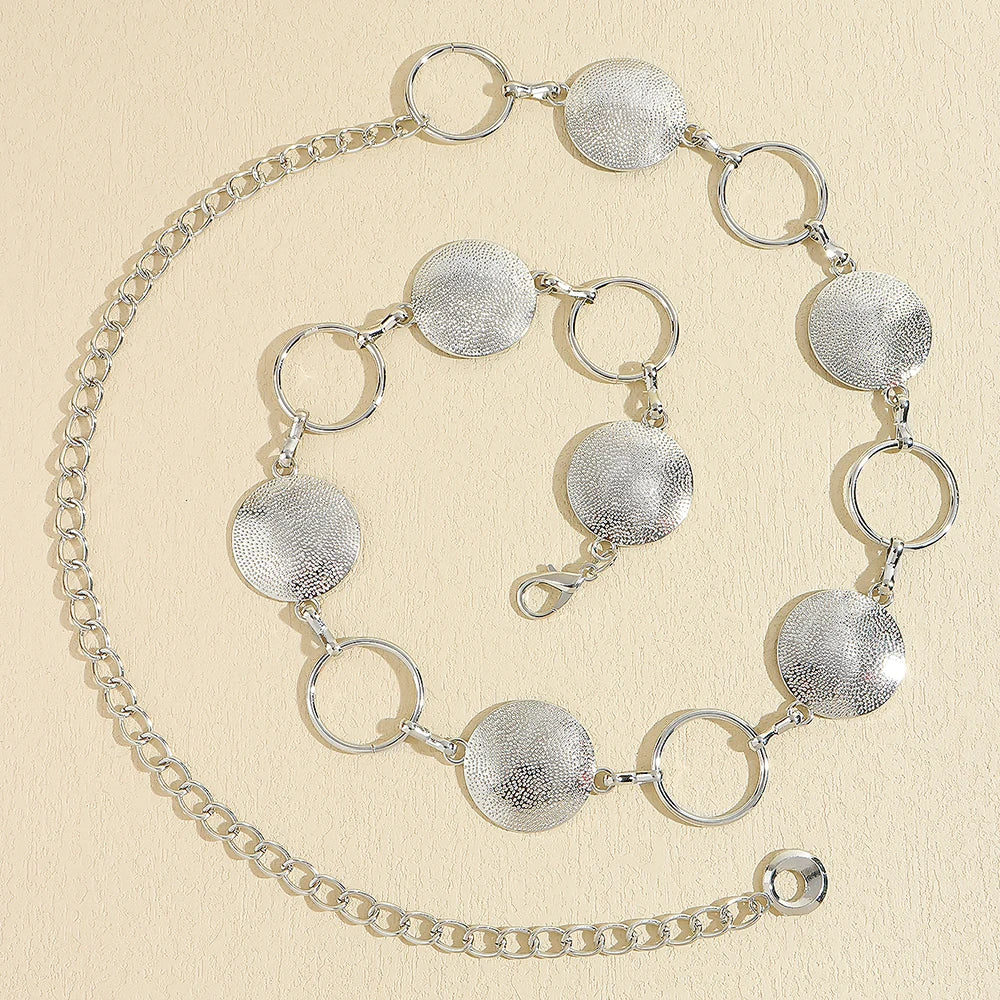 Cinto de Metal Circular Elegância Linda Top