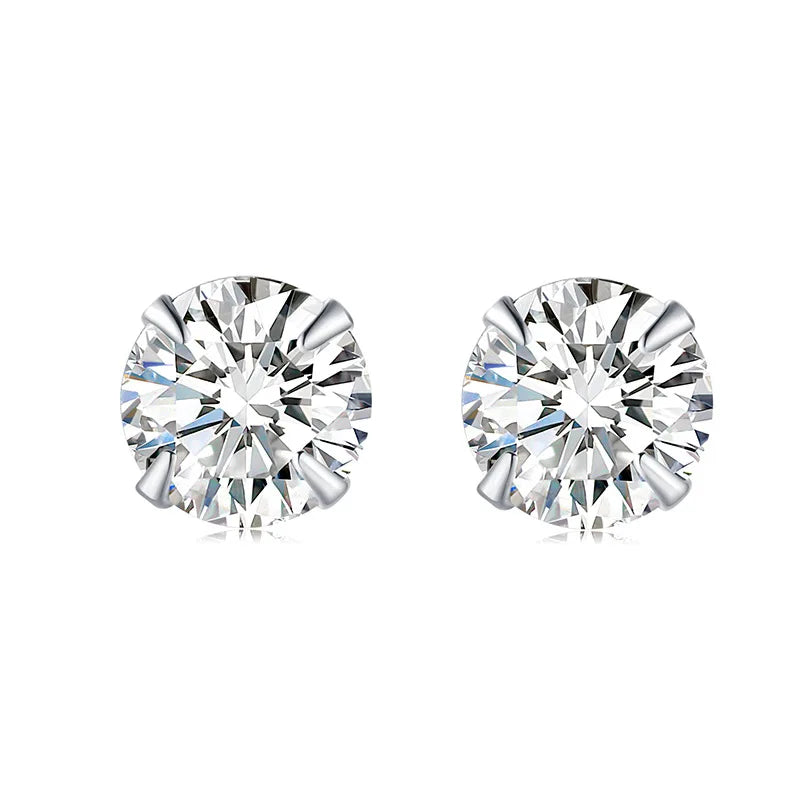 2024 moda 925 prata esterlina estrela coração brincos de cristal zircão para brinco feminino festa de casamento jóias acessórios