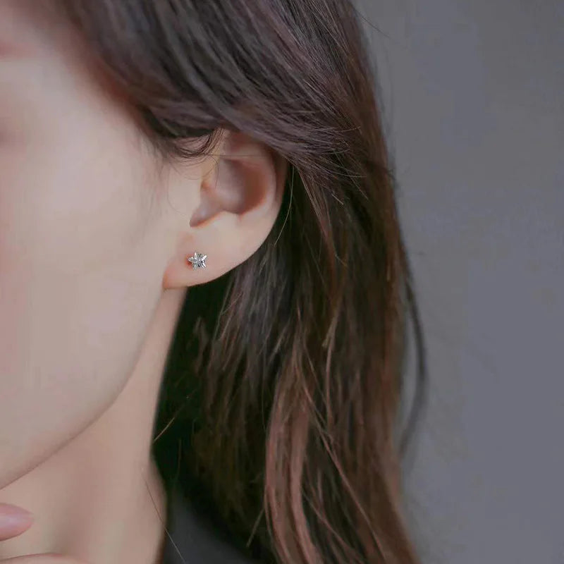 2024 moda 925 prata esterlina estrela coração brincos de cristal zircão para brinco feminino festa de casamento jóias acessórios