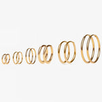 Brincos de Argola Dourados em Aço Inoxidável