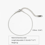 Novo ultra-fino aço inoxidável cobra corrente pulseira cor de ouro simples pulseira para mulheres ins moda jóias acessórios