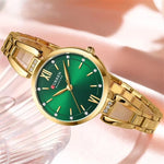 Relógio Feminino Elegante de Aço Inoxidável CURREN