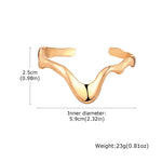 Pulseiras de punho aberto de onda punk para mulheres, acessórios de joias de pulseira de braço irregular ajustável