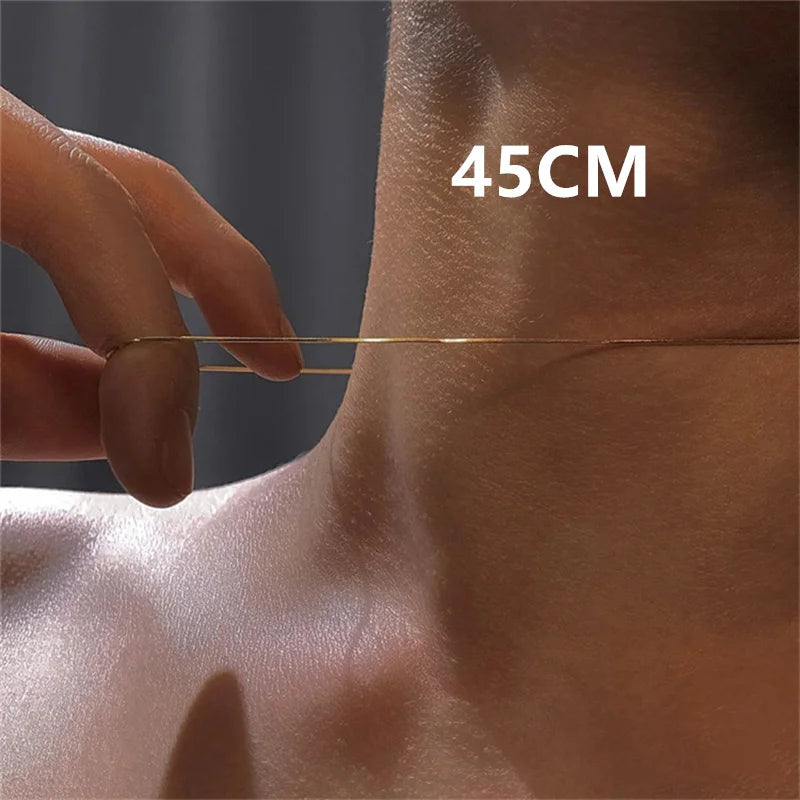 Colar Clássico de Aço Inoxidável Dourado Linda Top