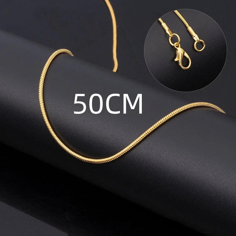 Colar Clássico de Aço Inoxidável Dourado Linda Top