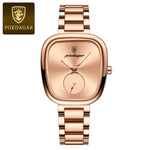 POEDAGAR-Relógio de quartzo feminino impermeável em aço inoxidável, relógio feminino elegante, relógios de luxo para senhoras, alta qualidade