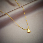 Xiyanike 316l aço inoxidável cor de ouro amor coração colares para mulheres gargantilhas 2021 tendência moda festival festa presente jóias