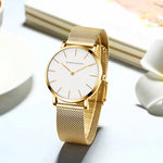 Relógios minimalistas nórdicos impermeáveis para mulheres, ouro rosa, movimento de quartzo japonês, marca superior, Dropshipping, elegante, 36mm