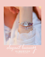 Relógio Feminino Luxo Cristal Quartzo