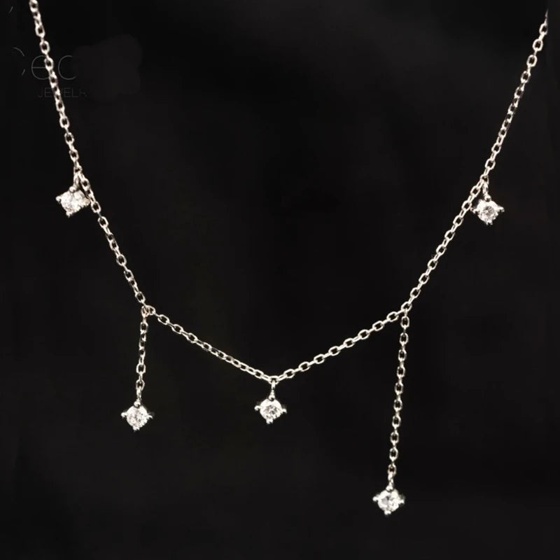 Colar Choker Estrela em Prata 925 com Zircão