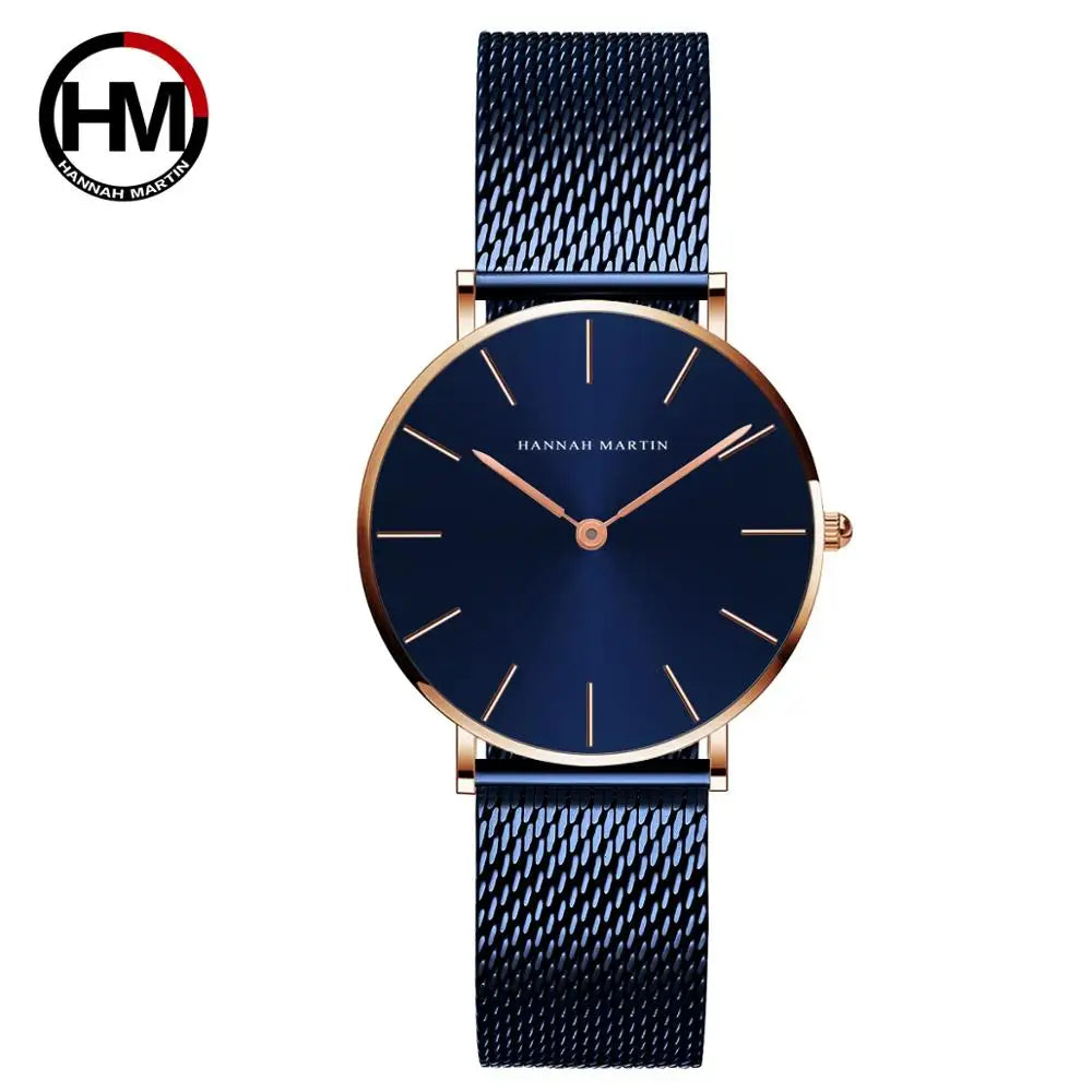 Relógio Minimalista Feminino Ouro Rosa 36mm
