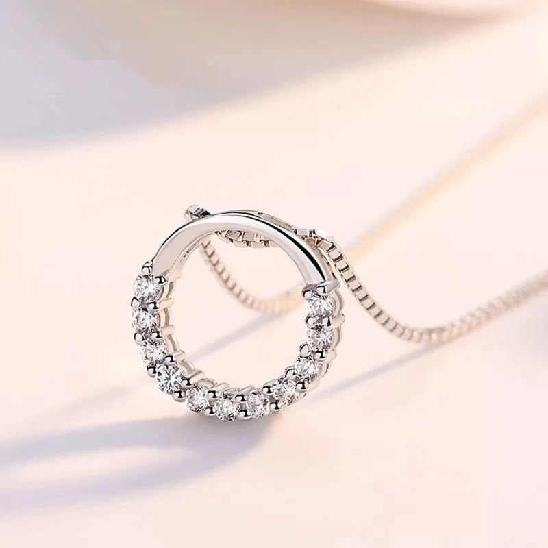 Colar Choker de Prata 925 com Zircônia Redonda