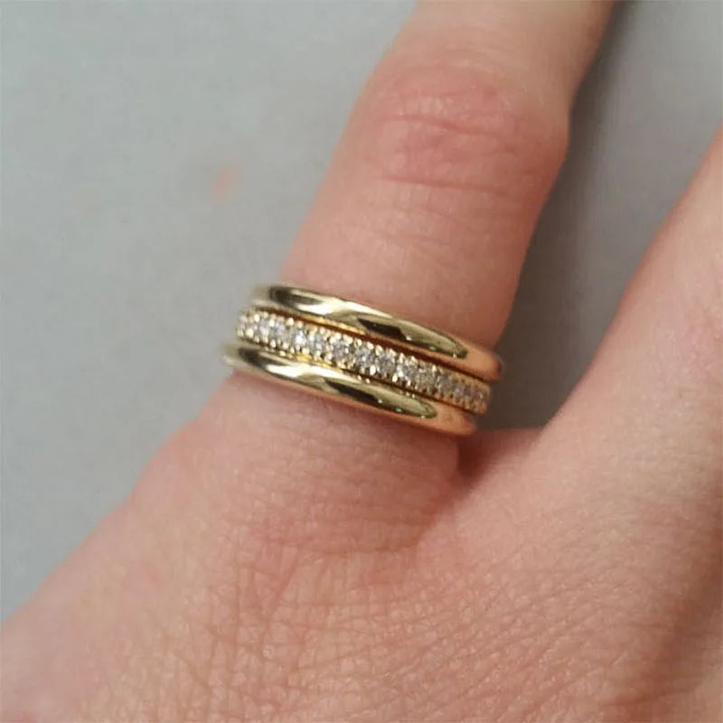 Anel de Noivado Linda Top com Zircônia Cúbica