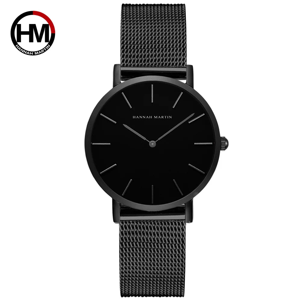 Relógios minimalistas nórdicos impermeáveis para mulheres, ouro rosa, movimento de quartzo japonês, marca superior, Dropshipping, elegante, 36mm