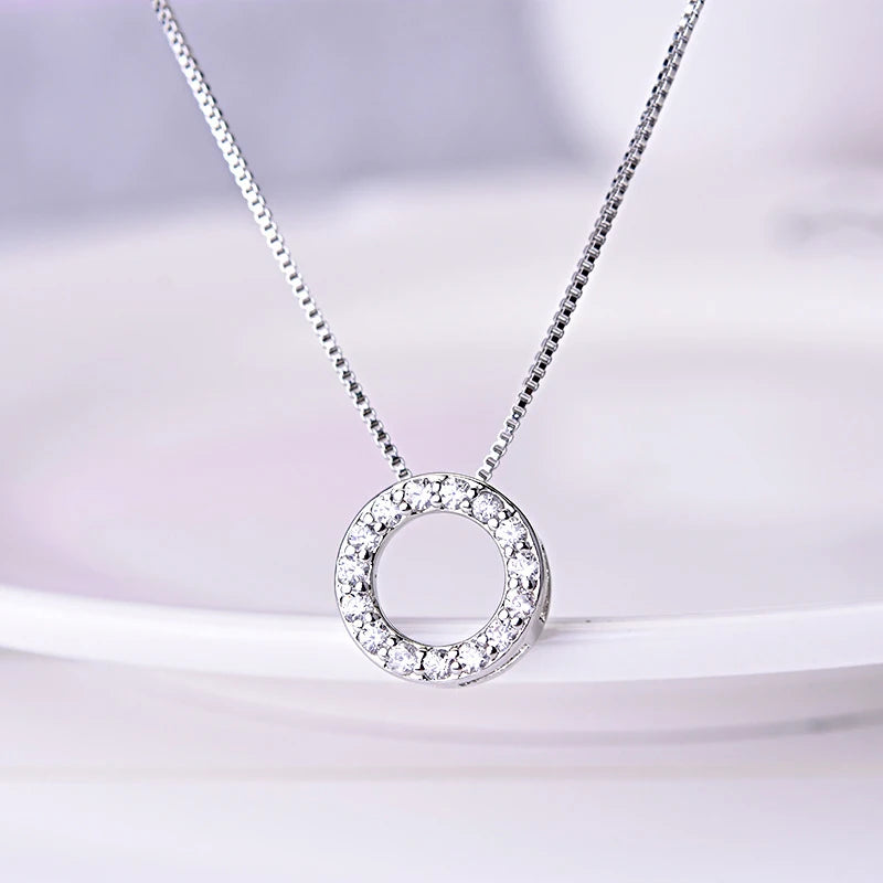 Colar Choker de Prata 925 com Zircônia Redonda