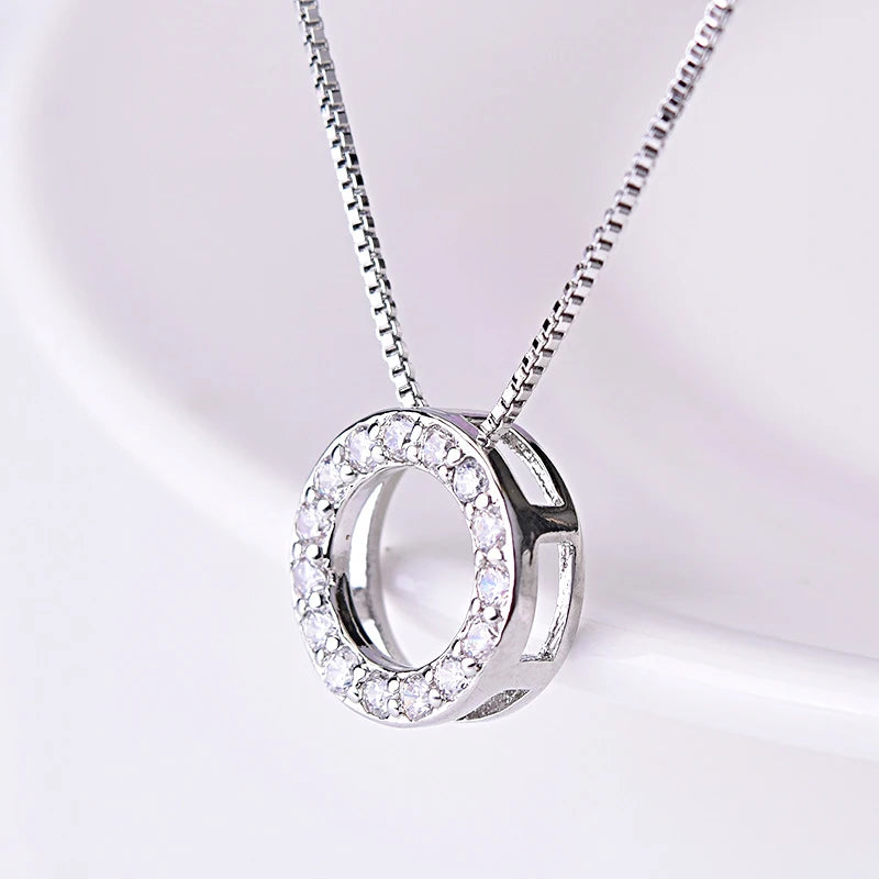 Colar Choker de Prata 925 com Zircônia Redonda