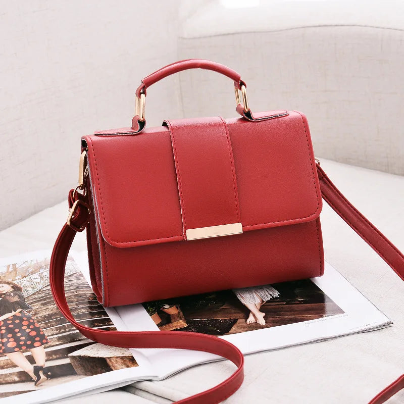Flap Sling Shoulder Bags para mulheres, monocromático, Crossbody Messenger Bag, bolsa de couro feminino, bolsa de bolso, venda quente