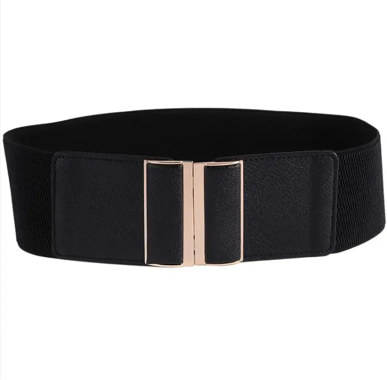 Cintura elástica larga para mulheres, vestido elástico feminino, cinch de tamanho grande, selo da cintura, 9 cores