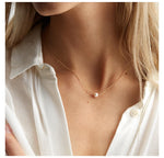 Gargantilha Linda Top com Pérola e Aço Inoxidável