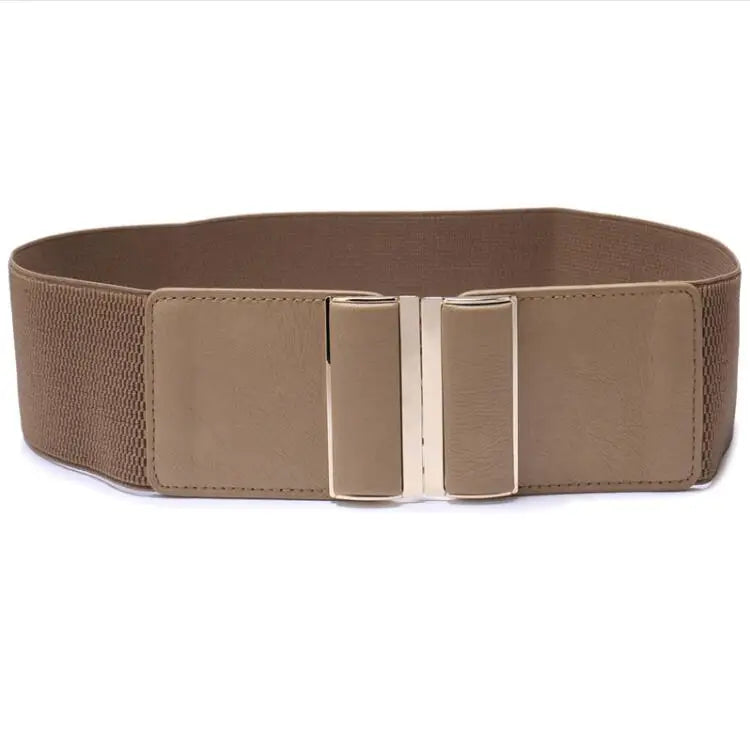 Cintura elástica larga para mulheres, vestido elástico feminino, cinch de tamanho grande, selo da cintura, 9 cores