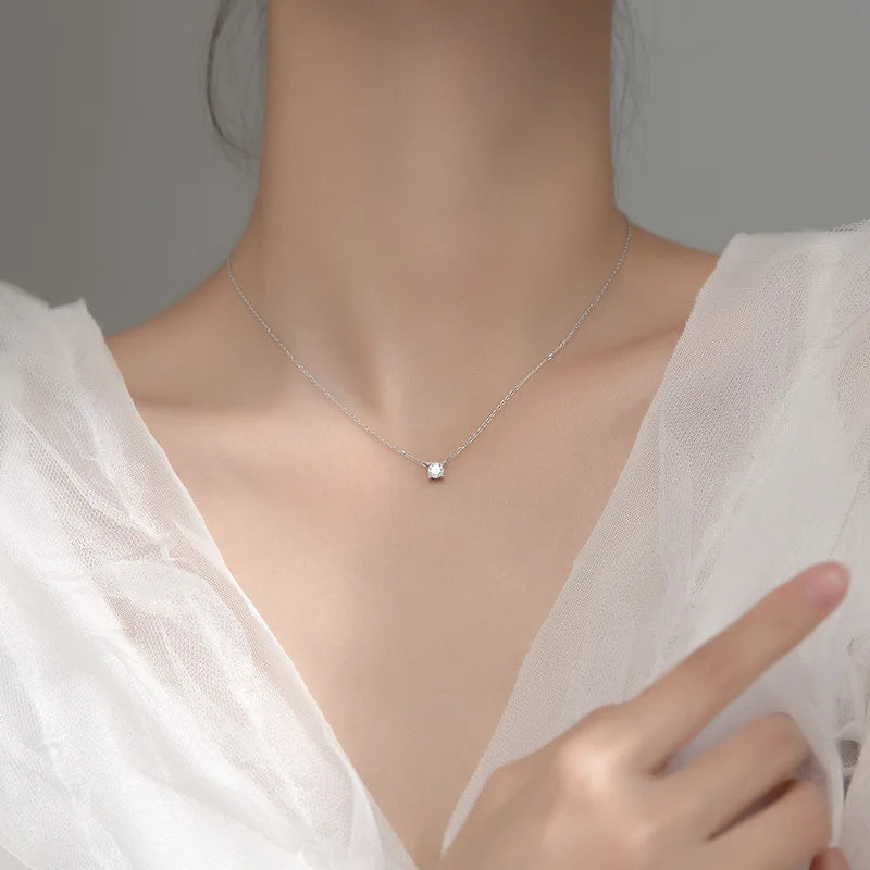 La monada 38 + 4.8cm colar de prata para mulheres prata fina 925 jóias moda pescoço minimalista pingentes 925 correntes de prata mulher