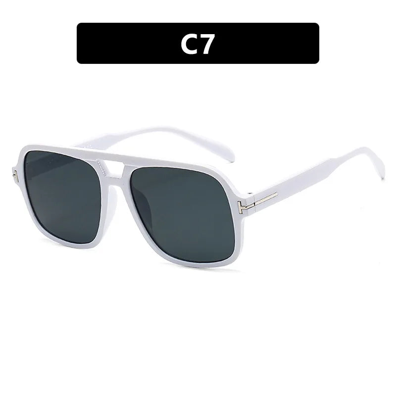 Novas mulheres óculos de sol high end rua fotografia moderna na moda em forma de t grande quadro piloto óculos de sol hip hop bouncy óculos de sol