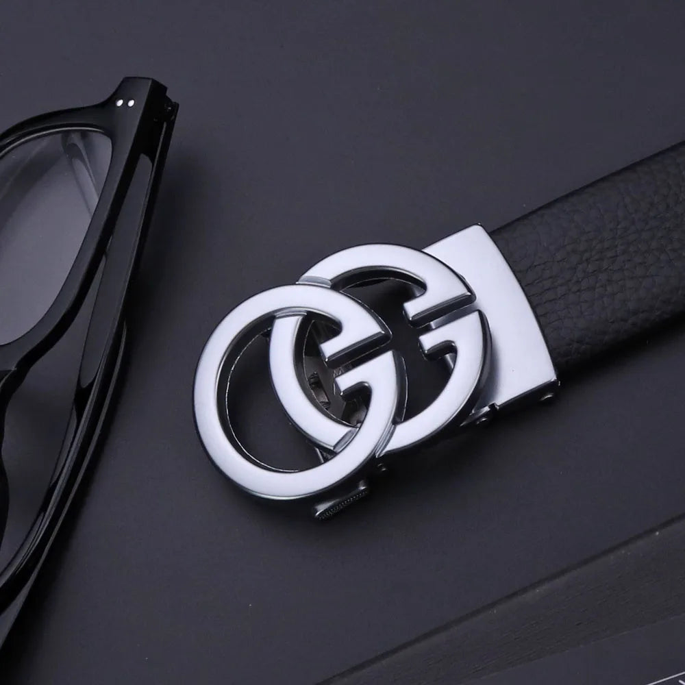 Cintos de couro genuíno com fivela dupla G para homens e mulheres, pulseira de jeans, marca de luxo, negócios famosos, alta qualidade, designers