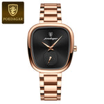 POEDAGAR-Relógio de quartzo feminino impermeável em aço inoxidável, relógio feminino elegante, relógios de luxo para senhoras, alta qualidade