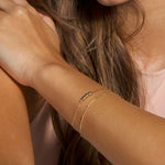 Mini pulseira clássica de 2 camadas, corrente fina, nova moda 2024, aço inoxidável, cor dourada, joias da moda, presente de festa, atacado