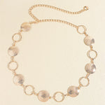 Cinto de Metal Circular Elegância Linda Top