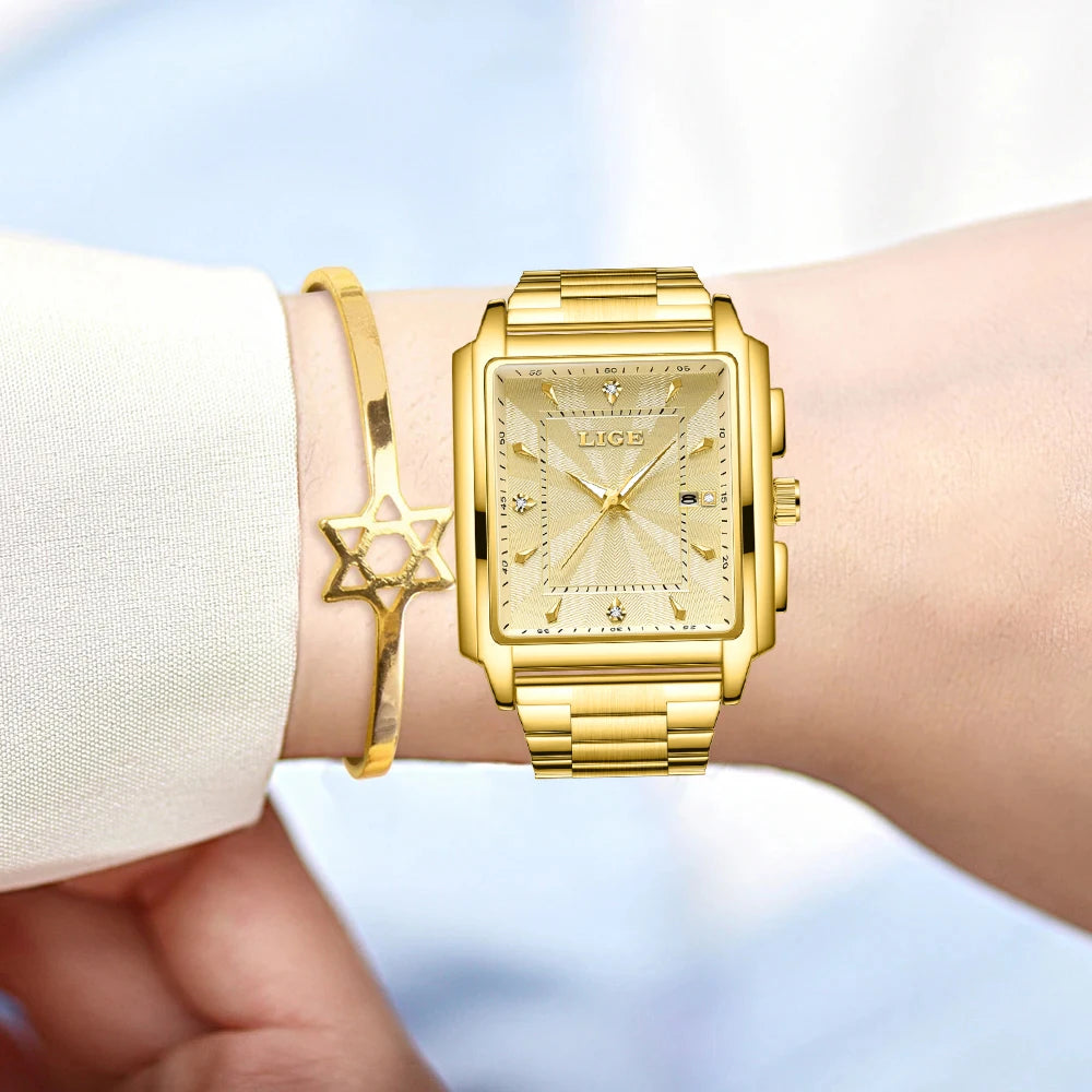 Relógio Feminino Luxo Impermeável Linda Top