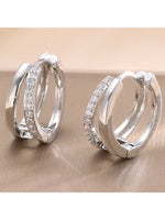 Brincos Geométricos de Zircão Linda Top