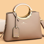 Bolsa em Couro Macio com 3 Compartimentos