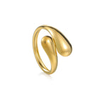 Anel Geométrico Elegante em Aço Inoxidável 18K