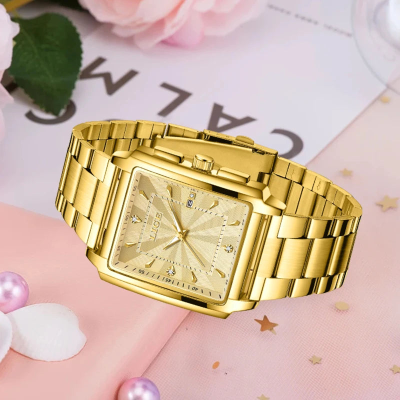 Relógio Feminino Luxo Impermeável Linda Top