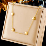 Xiyanike 316l aço inoxidável cor de ouro amor coração colares para mulheres gargantilhas 2021 tendência moda festival festa presente jóias