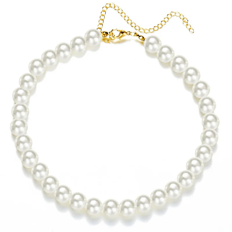 Colar Multicamadas de Pérolas Elegante Linda Top