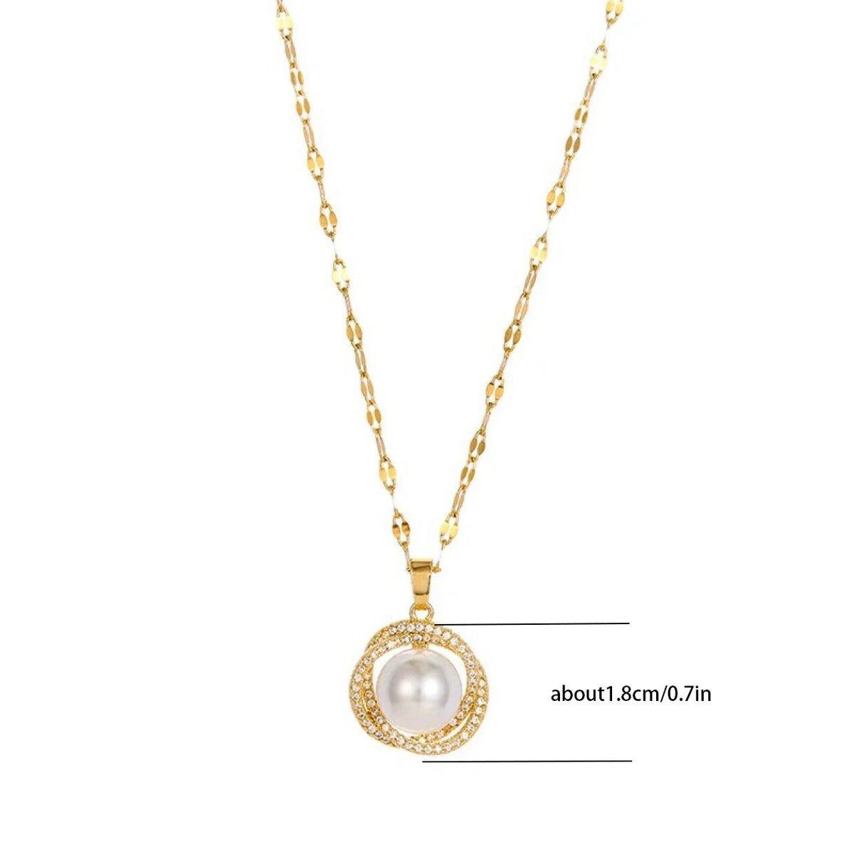 Colar Luxuoso de Pérola Banhado a Ouro 18K