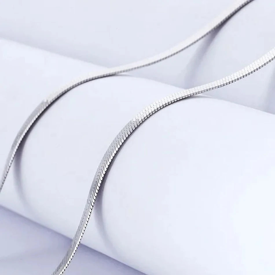 Colar de Prata Esterlina 925 Linda Top Luxo 4mm
