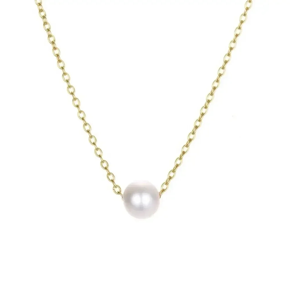 Mariasz minimalista cor de ouro aço inoxidável coração delicado clássico zircão charme anti manchar corrente colar para jóias femininas