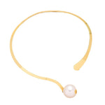 Colar Elegante Linda Top com Pérola Majestosa