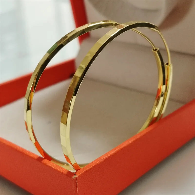 Brincos de Argola 18K Banhados a Ouro Linda Top