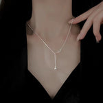 925 prata esterlina colar estilo simples redondo grânulo pingente gargantilha presente de festa de aniversário para senhoras jóias finas