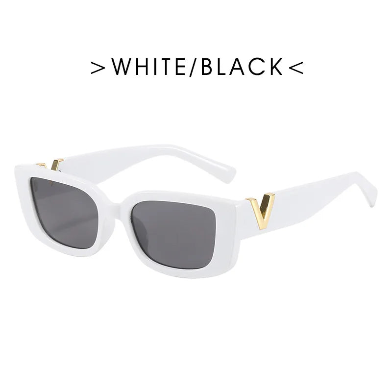 Moda Cat Eye Óculos De Sol Luxo V Óculos De Sol Para Senhoras Clássico Retângulo Condução Óculos UV400