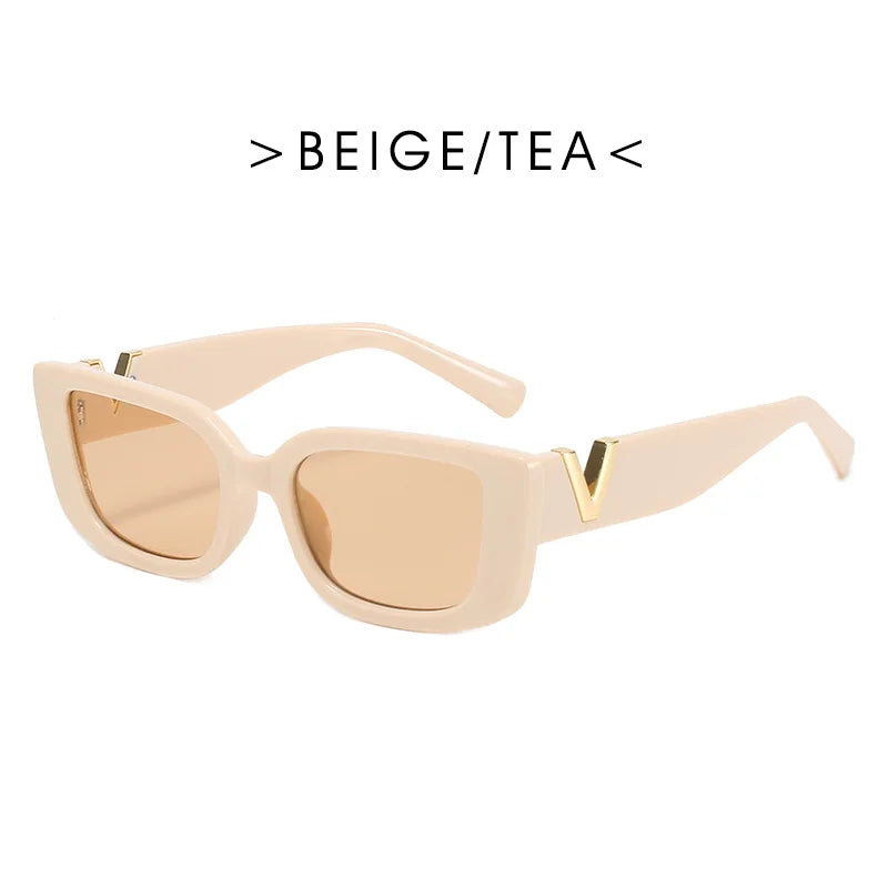 Moda Cat Eye Óculos De Sol Luxo V Óculos De Sol Para Senhoras Clássico Retângulo Condução Óculos UV400