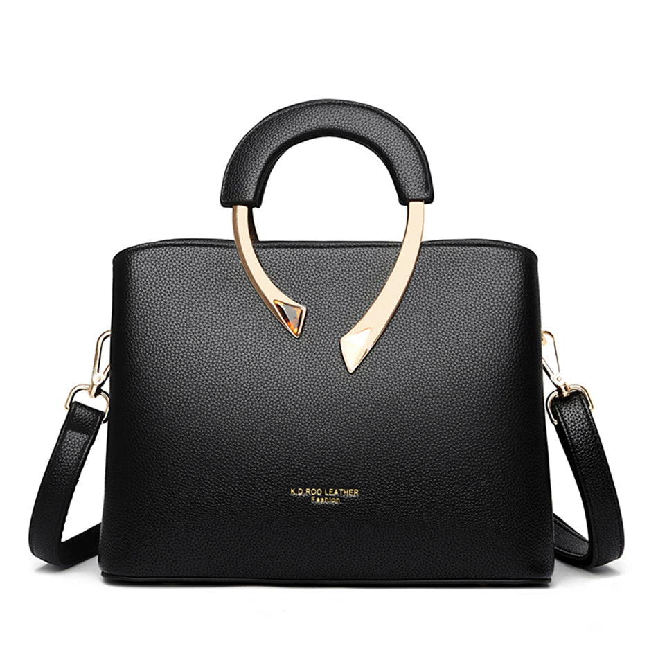 Linda Top - Bolsa Crossbody de Couro Genuíno Luxuosa