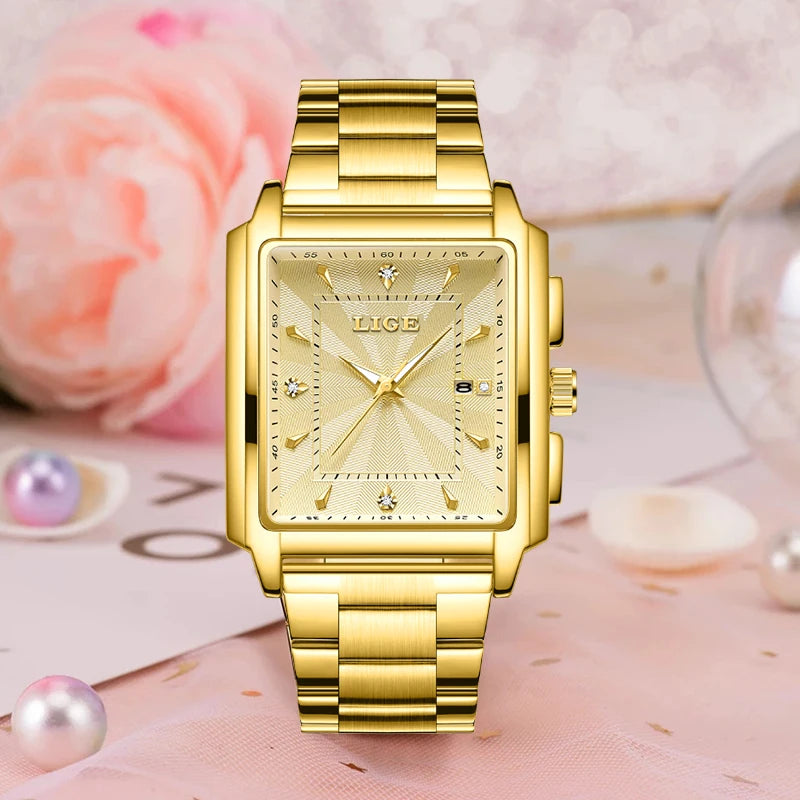 Relógio Feminino Luxo Impermeável Linda Top