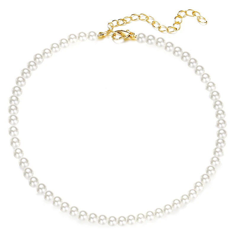 Colar Multicamadas de Pérolas Elegante Linda Top