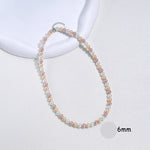 925 prata esterlina 6mm colar de pérolas para mulheres jóias no pescoço pérola grânulo gargantilha itens baratos com presente de festa