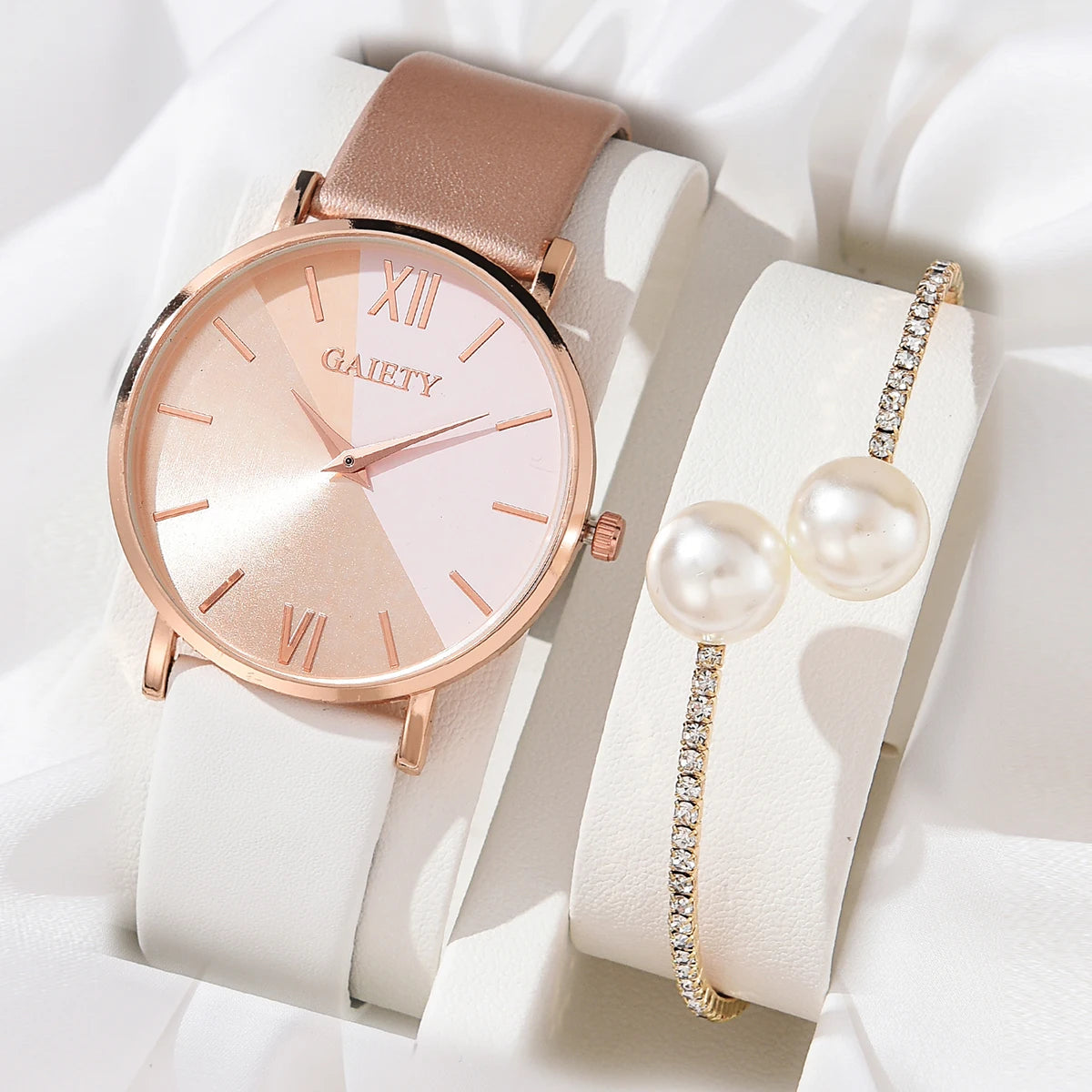 Conjunto de relógio feminino luxo moda colorido pulseira couro do plutônio senhoras quartzo relógio pulso liga para senhoras presente